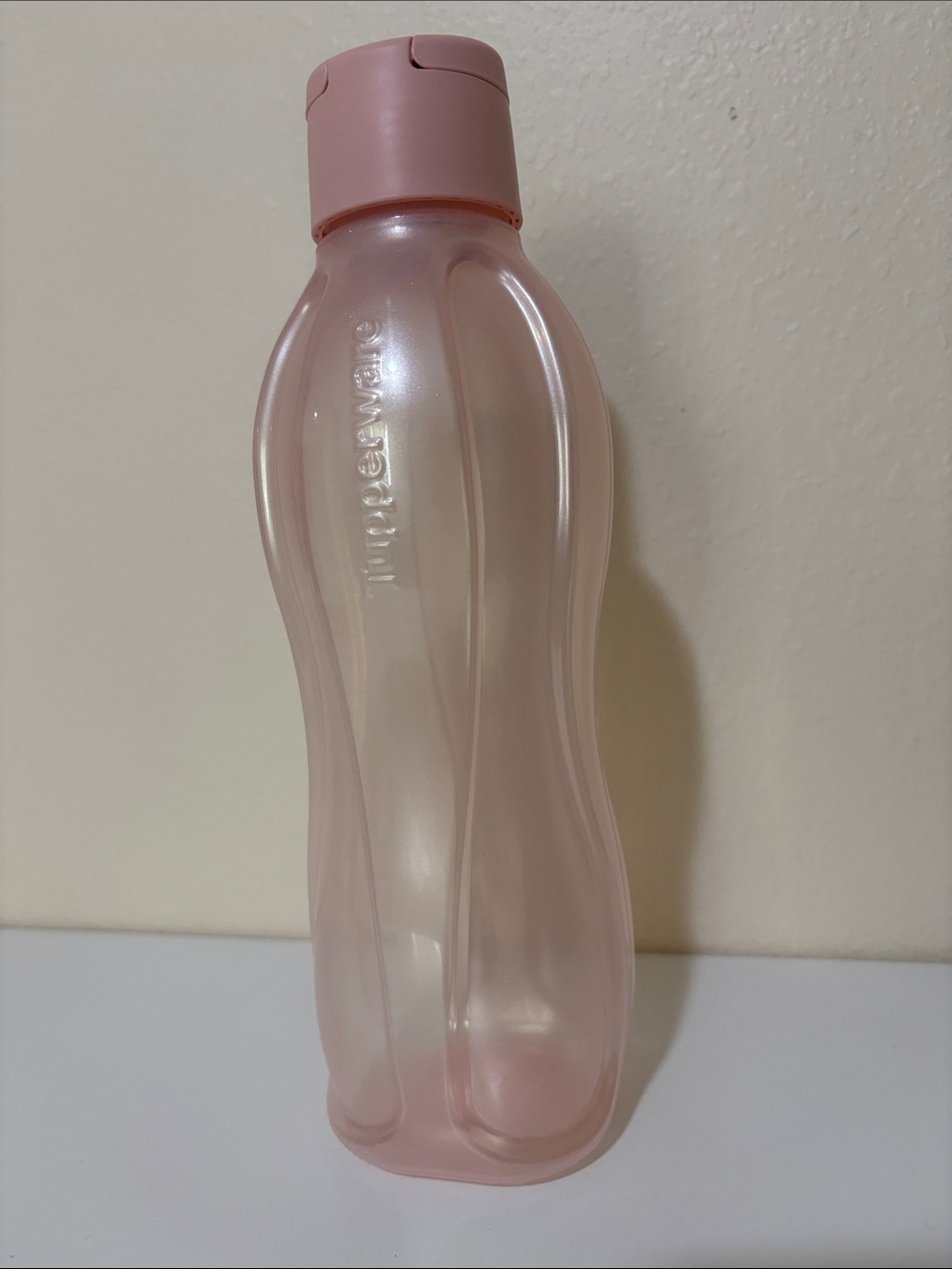 Tupperware Pale Pink Flip-Top Water Bottle